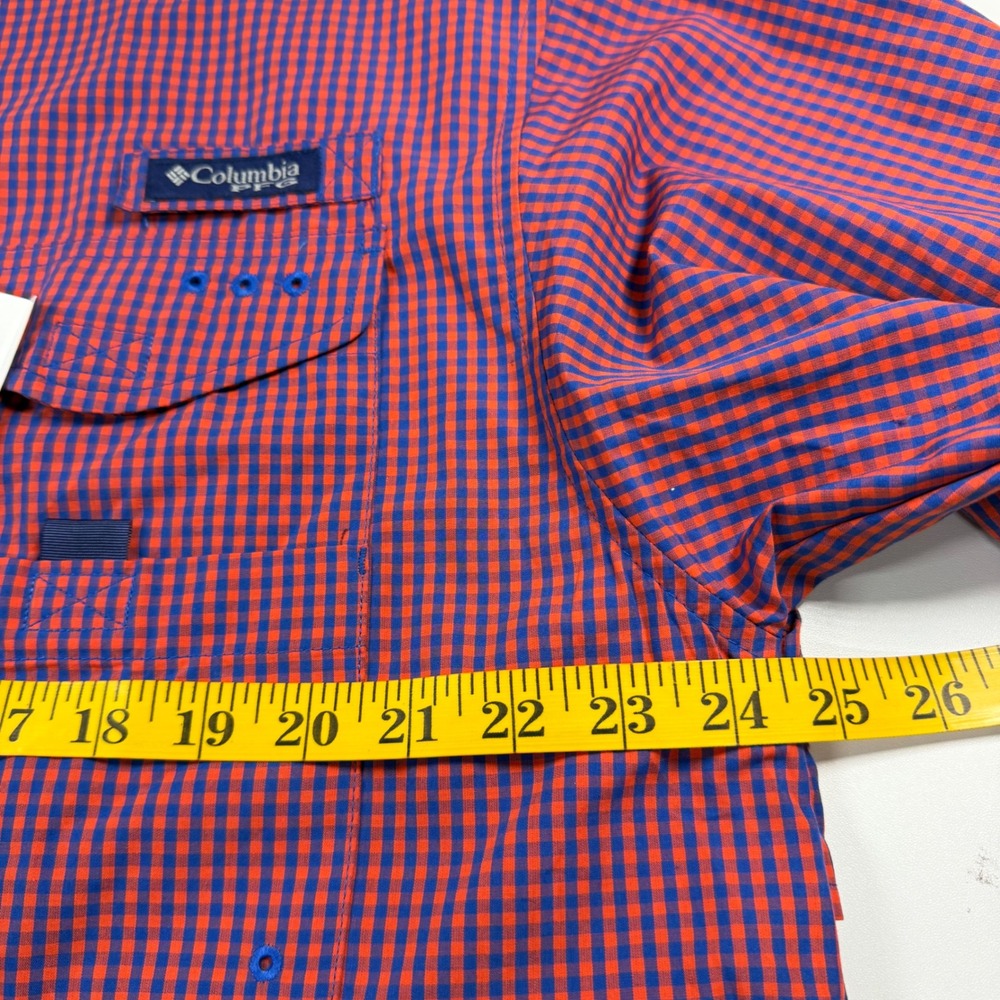 Columbia Florida Gators PFG Super Bonehead Fishing Shirt Mens Medium Orange Blue - Picture 9 of 11